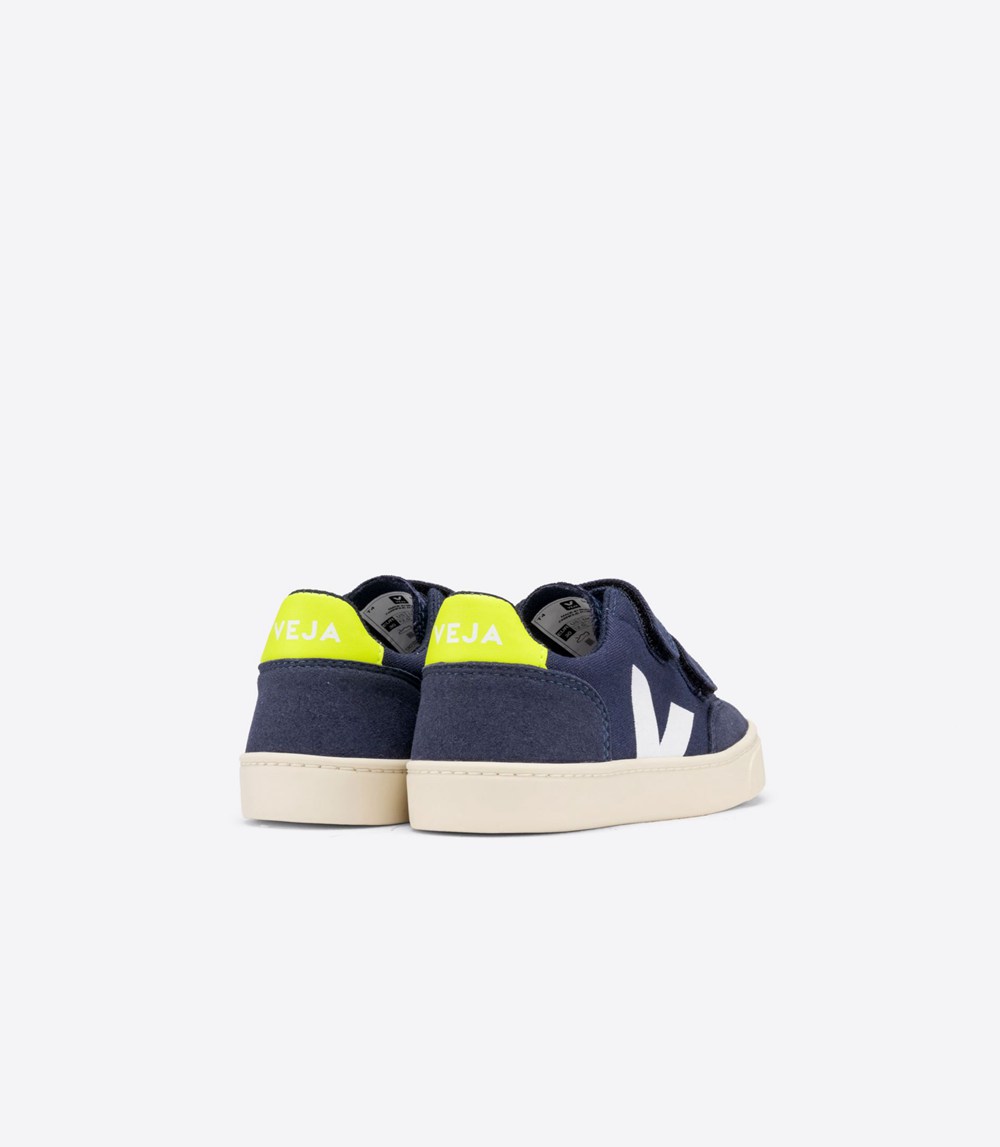 Veja Trainers Kids Blue - V-12 Velcro Canvas - LSEG-09758